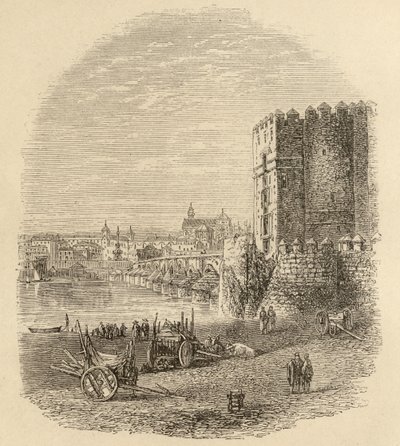 Roman Bridge and Calahorra Tower, Cordoba, Illustration from 